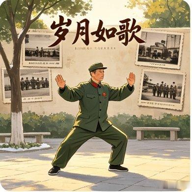 早安我的中国早安，老兵！岁月如歌，军魂如光。走过四季更迭，历经世事百态，军人的底