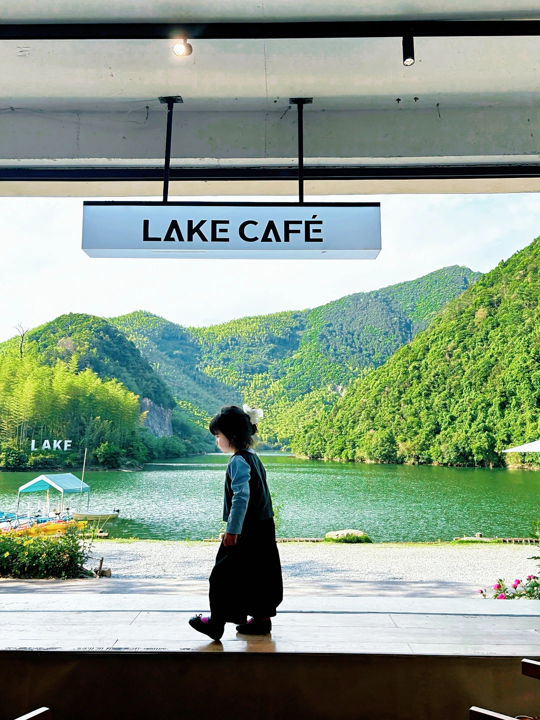 3岁崽人生首划🚣 旷野自然没有天花板✨