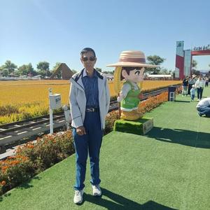 池塘边赏荷的君子