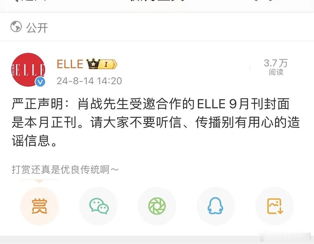 ELLE帮肖战打假了，这么给力的吗？直接打脸了 ​​​