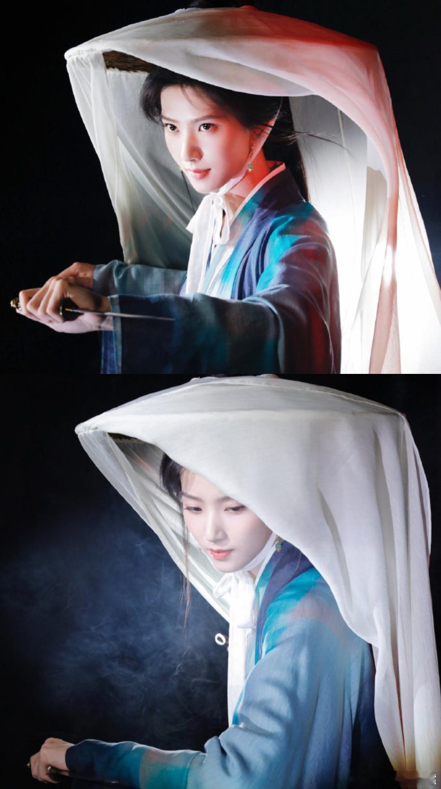 不知道卢昱晓的造型很曼妙谁懂啊！卢昱晓新剧造型超曼妙，绿粉蓝紫各有美，柔中带韧超