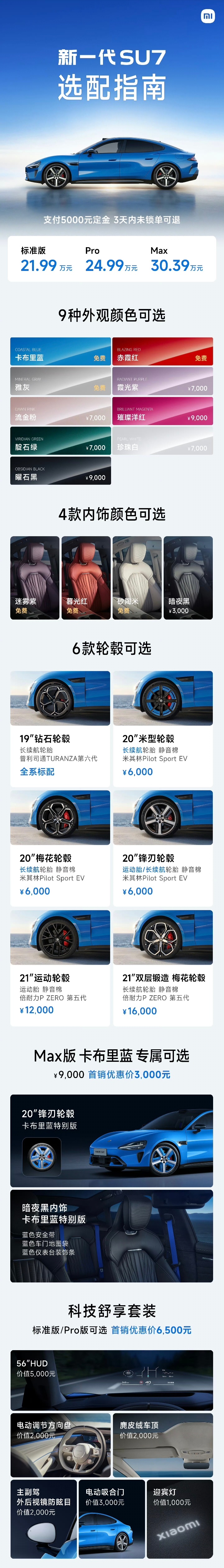 新一代SU7的价格出来了，21.99-30.39元！这个定价还是非常有讲究的，一