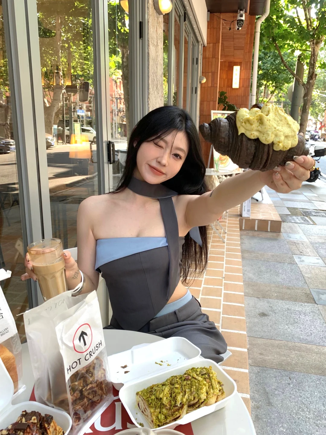 街边下午茶的松弛感🥯