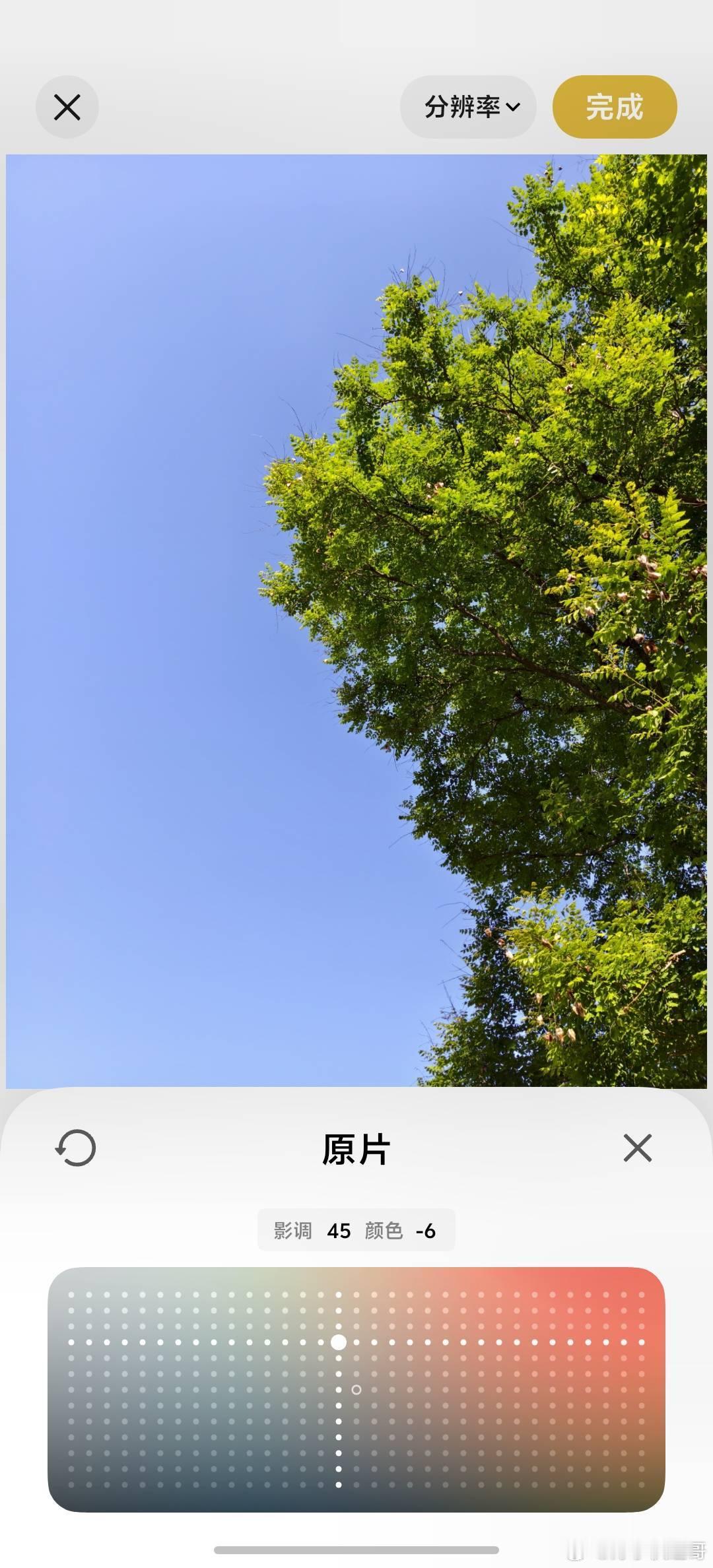 最近一直在用iQOO手机OriginOS 6的调色盘功能，我觉得它比滤镜好用多了