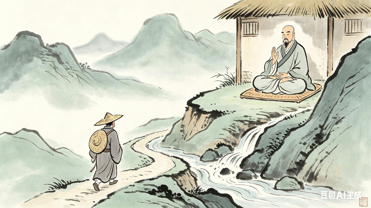 蔡志忠《山谷之音》：有一位修行者，到山中拜访禅师，请教唐诗的入门之法。
禅师问：