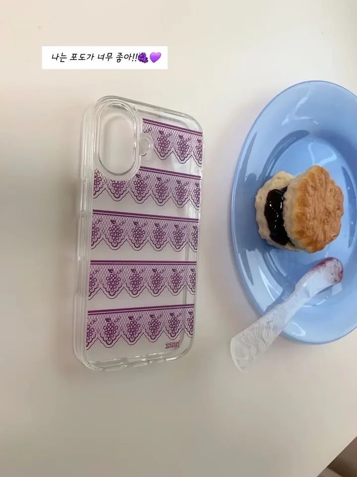 因为非常喜欢葡萄，所以做的葡萄花边壳🍇💜