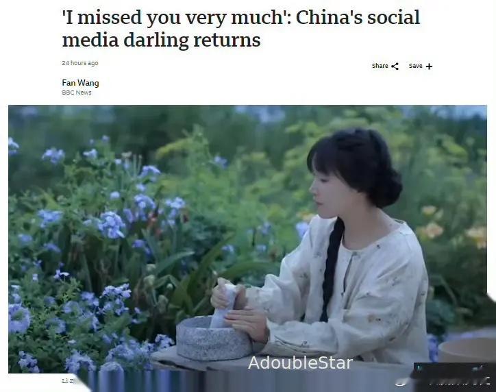 BBC宣称李子柒的走红“掩盖了中国乡村贫困衰败的真实面貌”[费解][费解] 