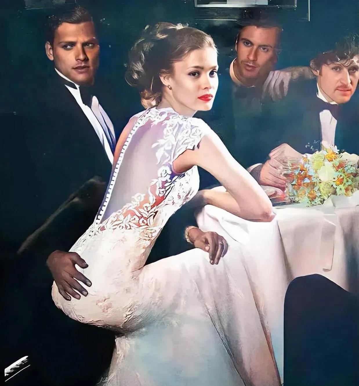 1967年的法国巴黎，一场婚礼宴席上，帅气的新郎把手轻抚在身材窈窕的新娘子的臀上