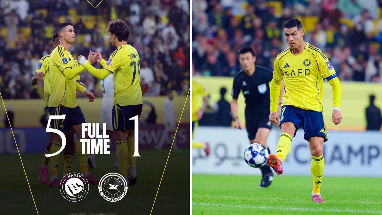 亚冠：利雅得胜利主场5-1大胜扎瓦拉，全胜出线。
利雅得胜利多点开花，科曼完成双