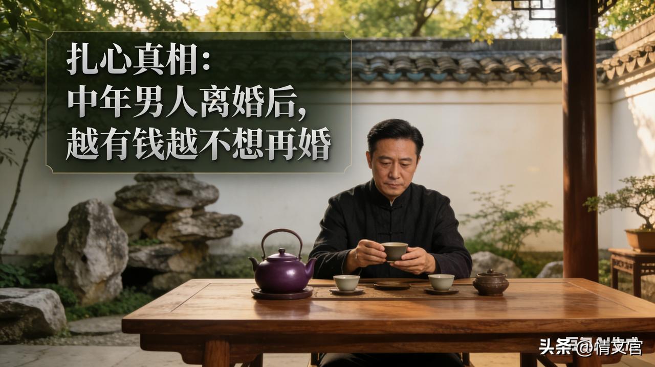 扎心真相：中年男人离婚后，越有钱越不想再婚
 
很多人不理解，有房有存款、收入稳