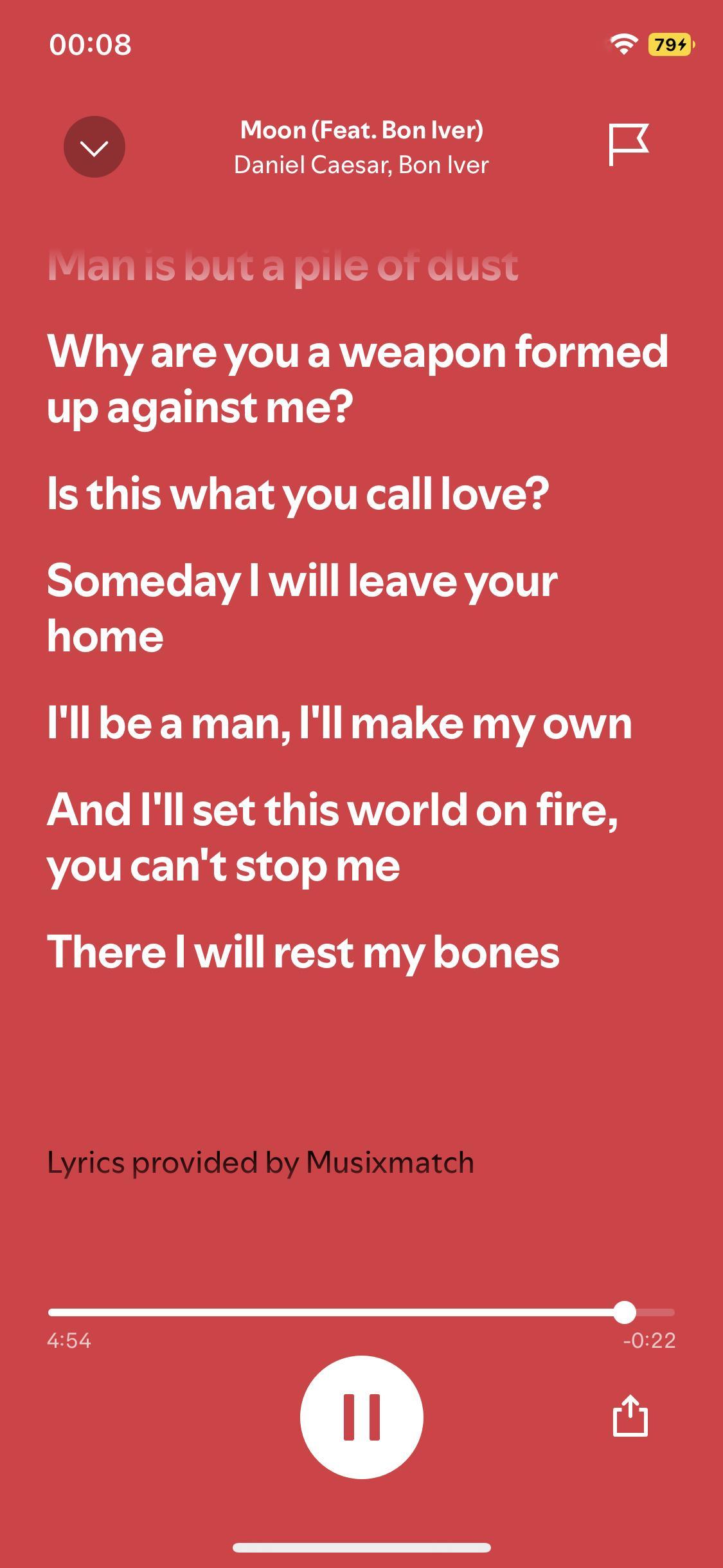 和Bon Iver合作的这首《Moon》，最后这30秒尾奏可能是我今年听到的最让