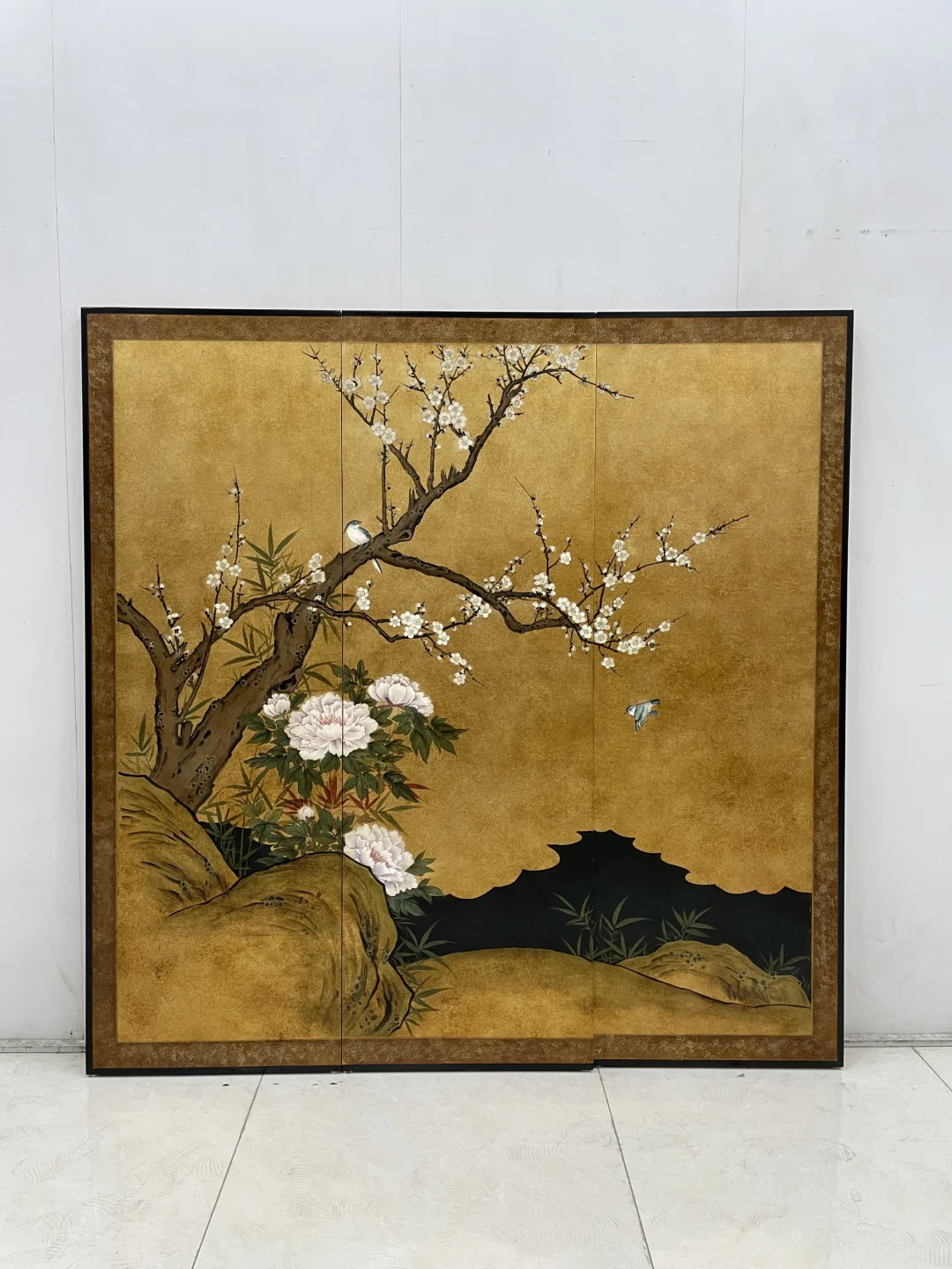 金箔手绘屏风