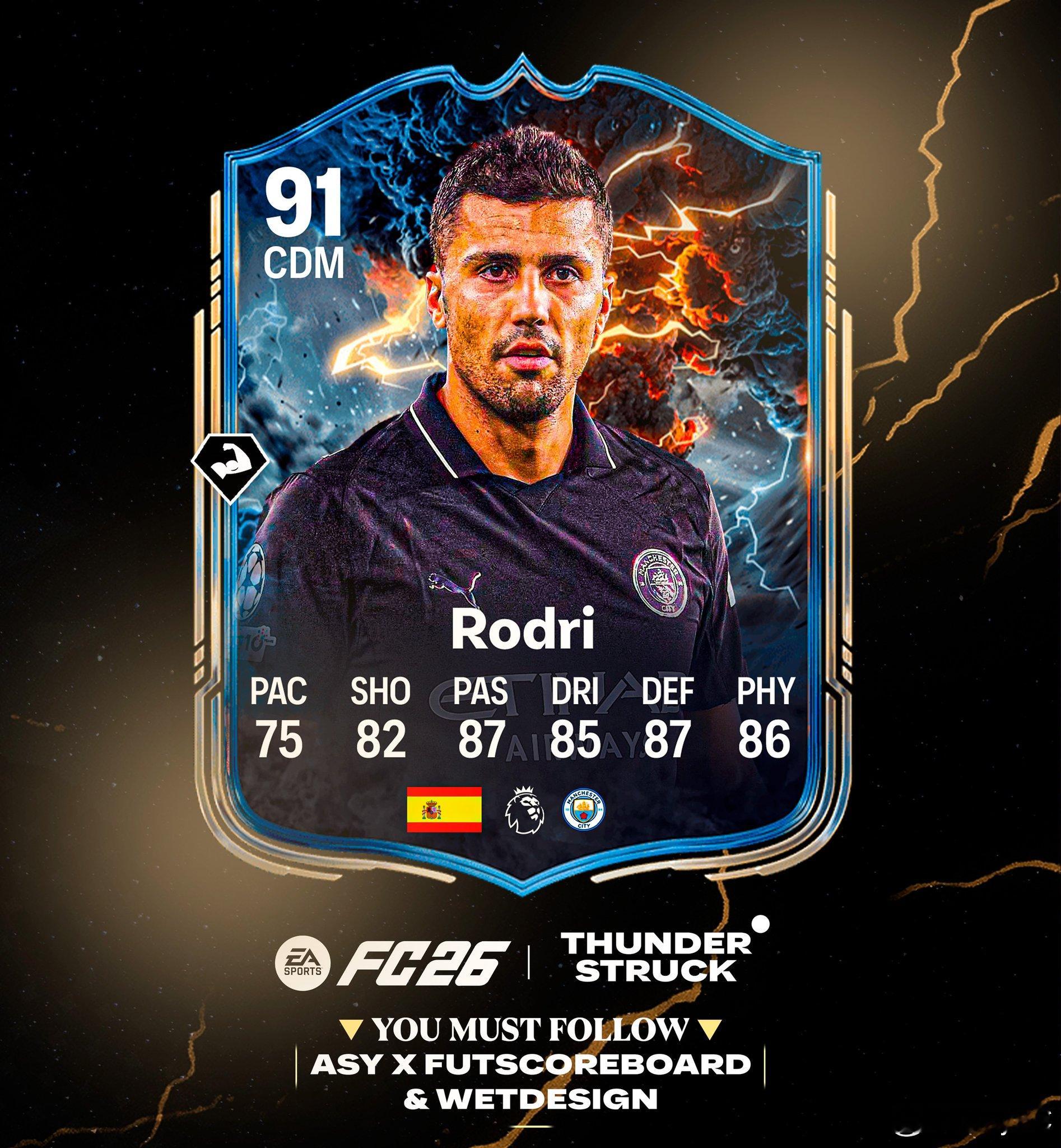 雷霆万钧罗德里确认。