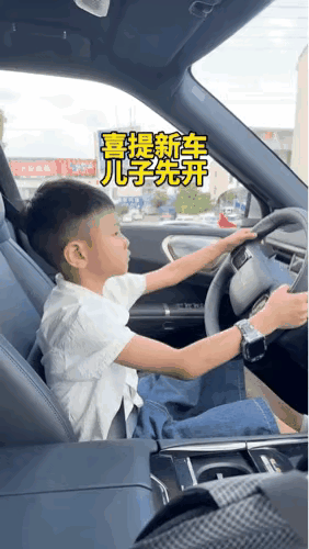 哇塞不得了
这小小年纪居然还会开车啦？
这真是不可思议呀？[震惊]