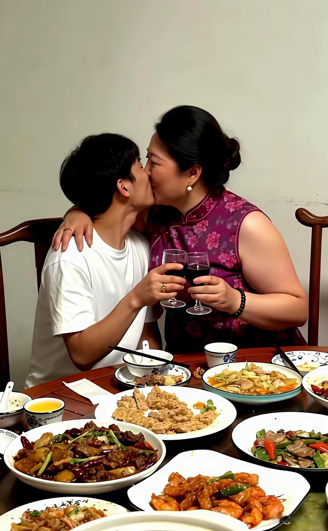 满桌子的美酒佳肴也抵不过“爱”的诱惑！