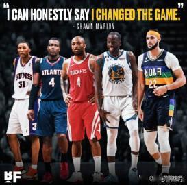 
前NBA球员肖恩-马里昂：“我可以诚实地说我改变了比赛，我是改变比赛的重要一部