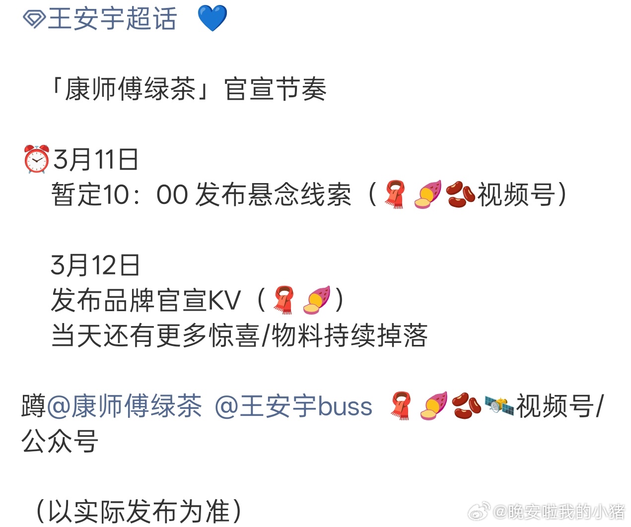 王安宇接连官宣三个代言，高奢国民品牌都有