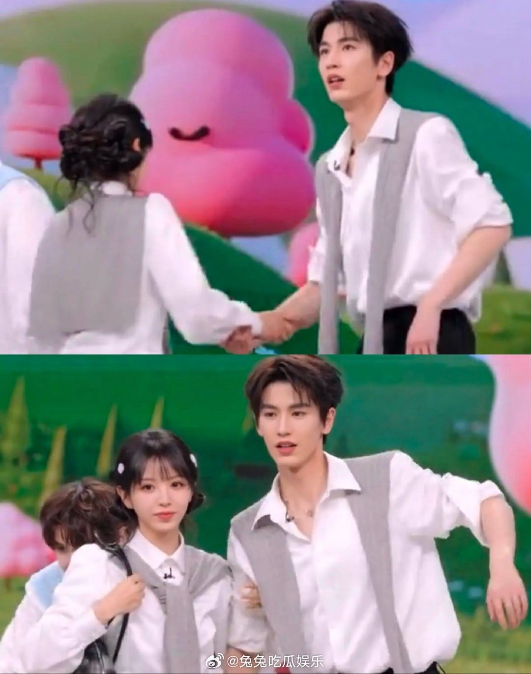 张凌赫田曦薇下意识的牵手  hi6田作之赫你磕到了吗 