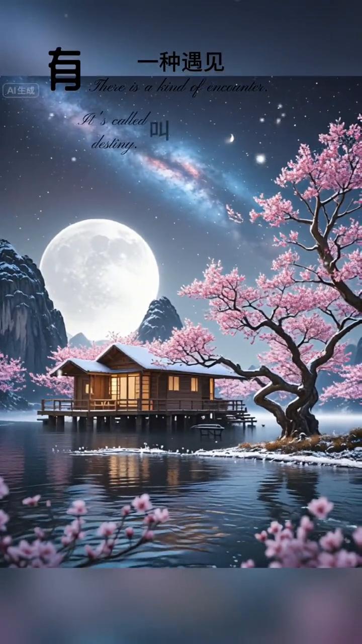 有一种遇见叫命中注定，有一种誓言叫地久天长，有一种陪伴叫不离不弃，有一种牵手叫白