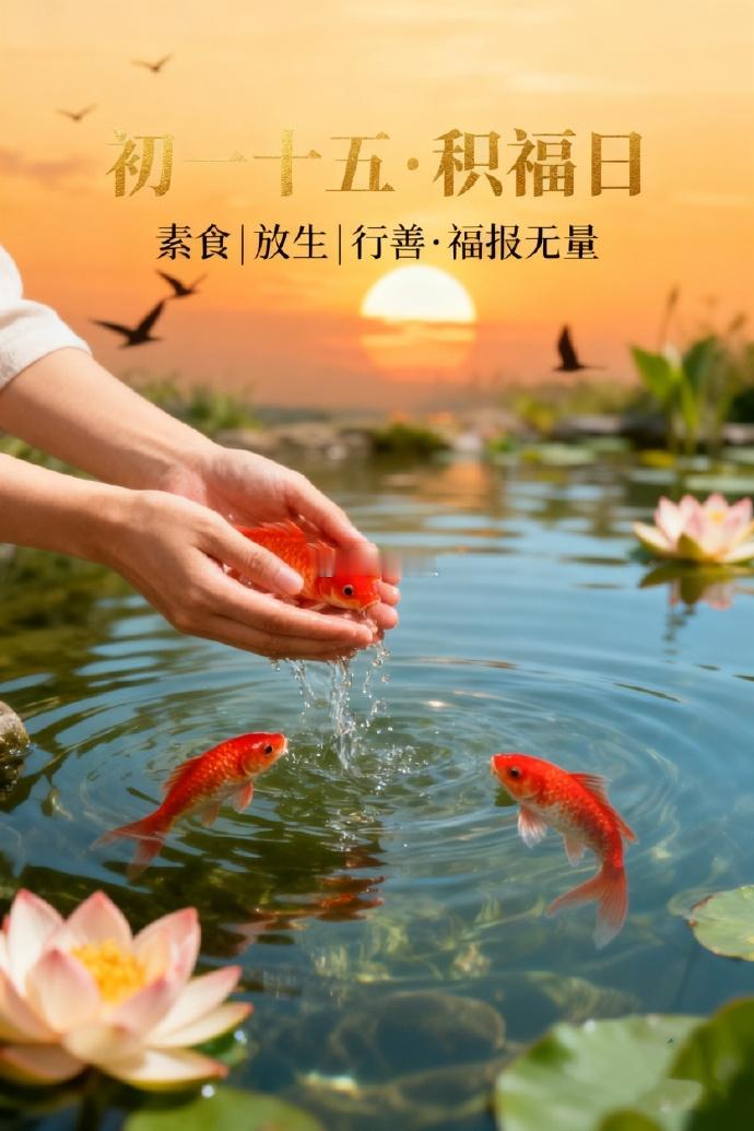 放生是财布施、法布施、无畏布施， 三施皆具，功德无量。 放生是消灾延寿。 放生是