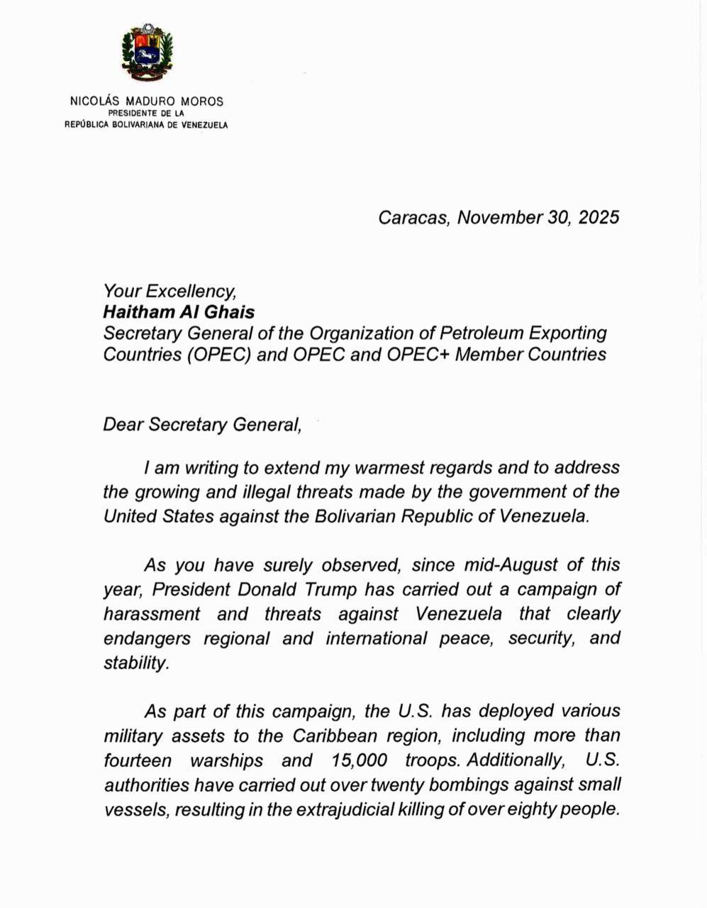 🔥“委内瑞拉将坚定捍卫其自然能源资源。没有什么能阻止我们！我们将继续享有自由和