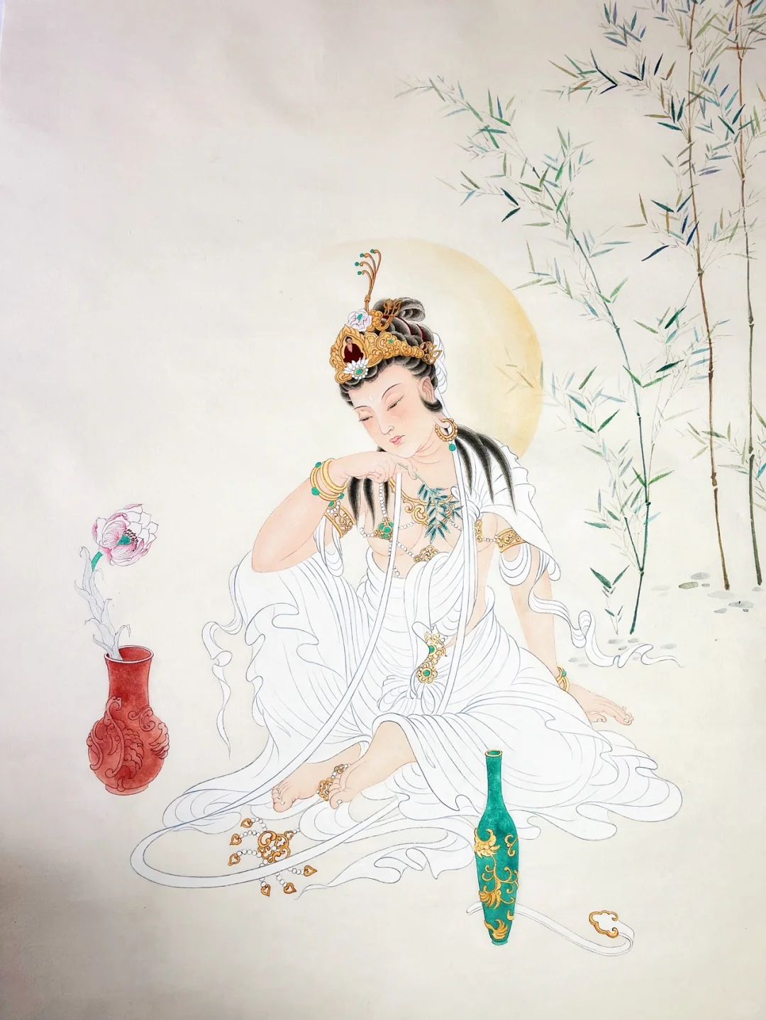 菩萨垂念，得福无量，吉祥平安！  