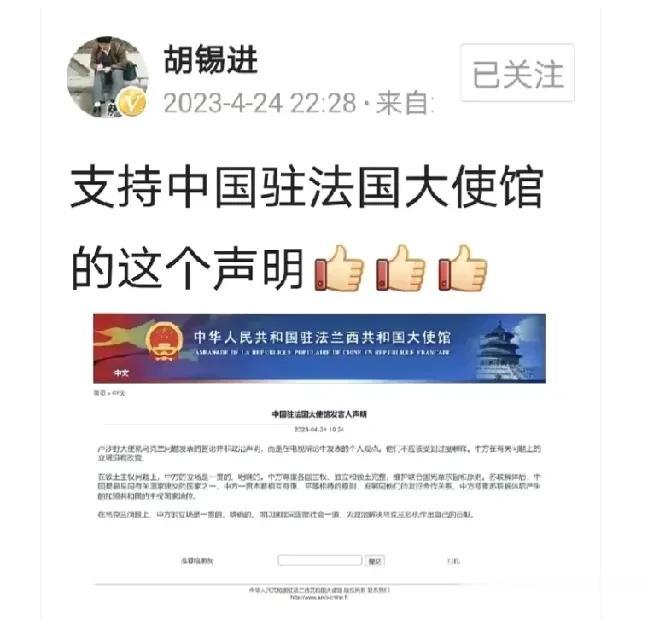 尴尬了！胡锡进这是将和稀泥的功夫带到了西方，脸皮之厚估计找不到第二？

跳出来猛