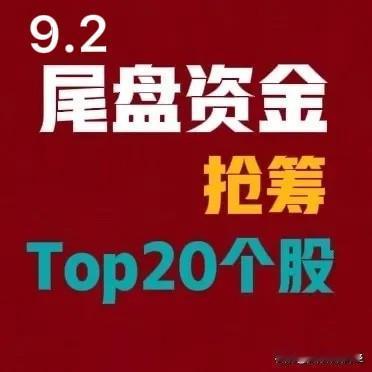 2026年9月2日｜A股尾盘30分钟资金抢筹前20名

1. 远东股份｜11.9