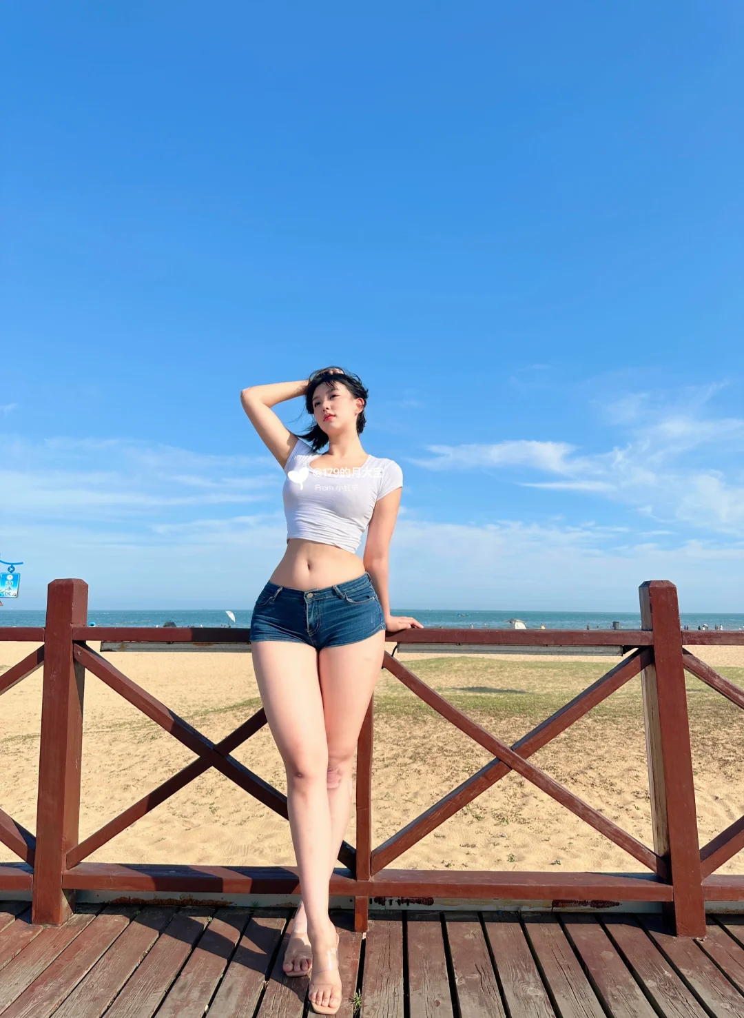 打卡青岛的海边