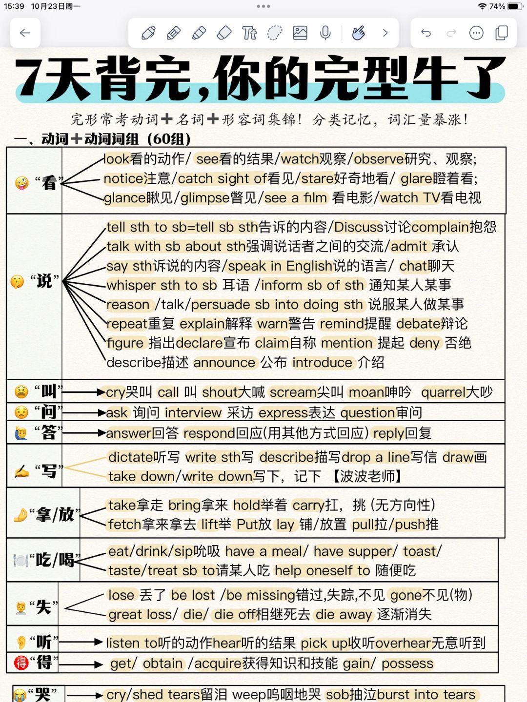 基础差救星！7天背完，你的英语完型就稳了！