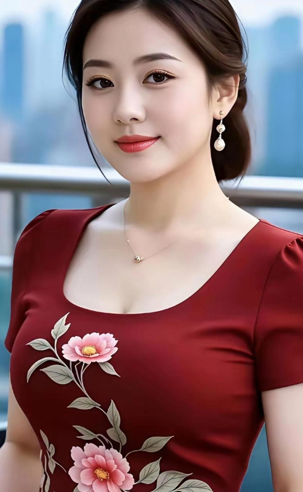 红衣映日，花枝招展。