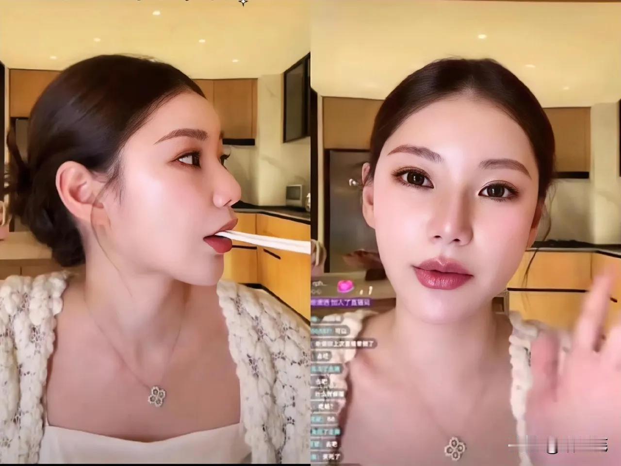 小梅今天吃着孕妇营养餐直播了，吃得正香，镜头外小汪突然悄咪咪喊她。小梅以为是小汪