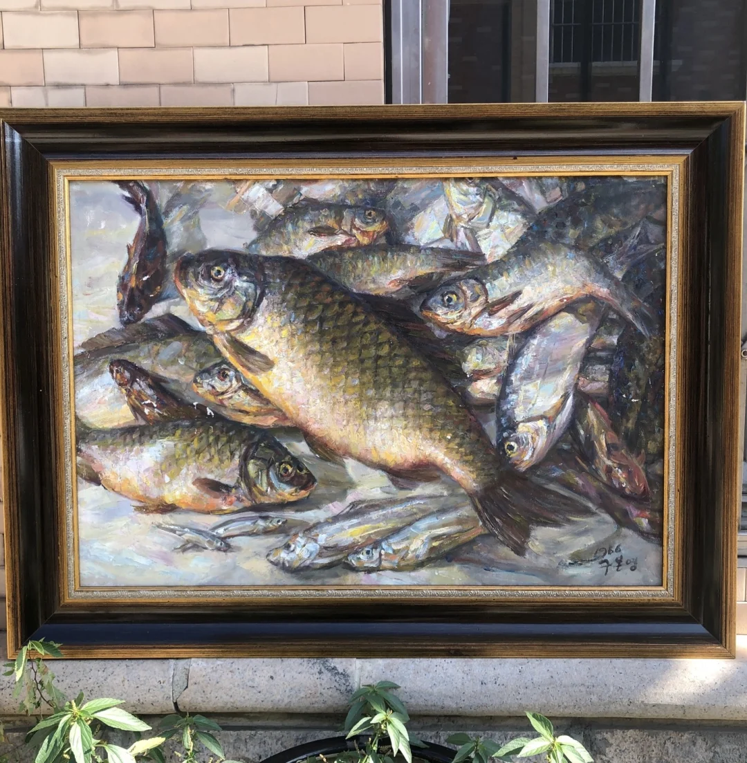 朝鲜老油画 尺寸90/68