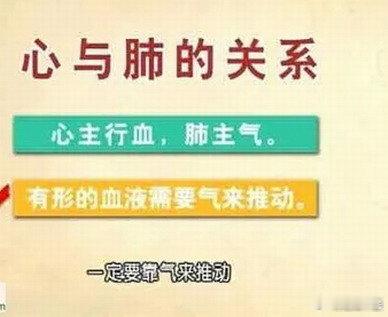 心与肺的关系，是怎样的？中医认为，心与肺的关系就是气和血的关系。心肺同居上焦；心