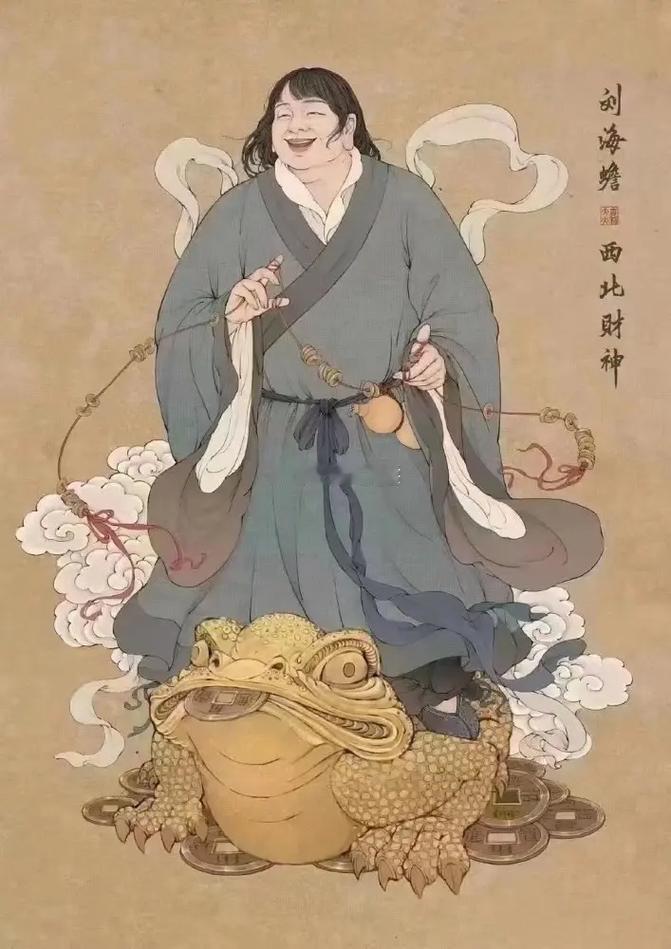 一串金钱落人间，敬贺刘海蟾祖师圣诞。愿大家求财有门，守财有度，辛苦换来的都能留在