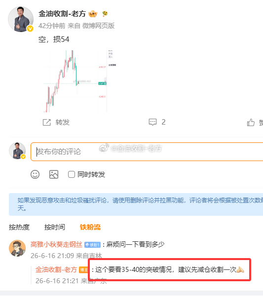 自从老方说完下方要先看4335-40的突破情况，这行情在这震荡半个钟了不过兄弟们