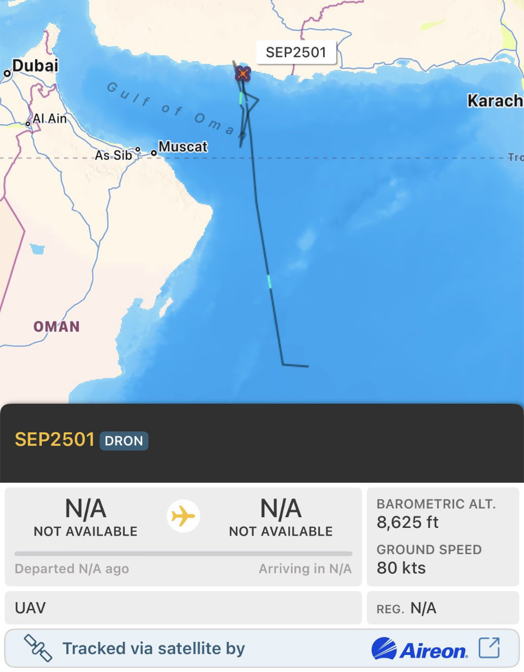 伊朗的沙赫德-129被美军F-35C击落后，伊朗又派出了另一架无人机(估计是同型