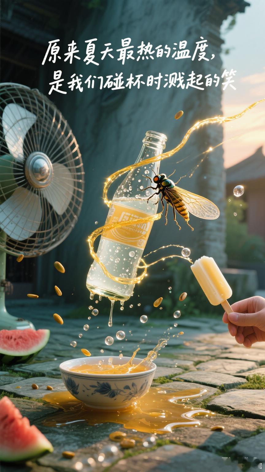 AI创造营温度   更多优秀作品尽在AI创造营“温度” AI创作蝉鸣把阳光熬成糖