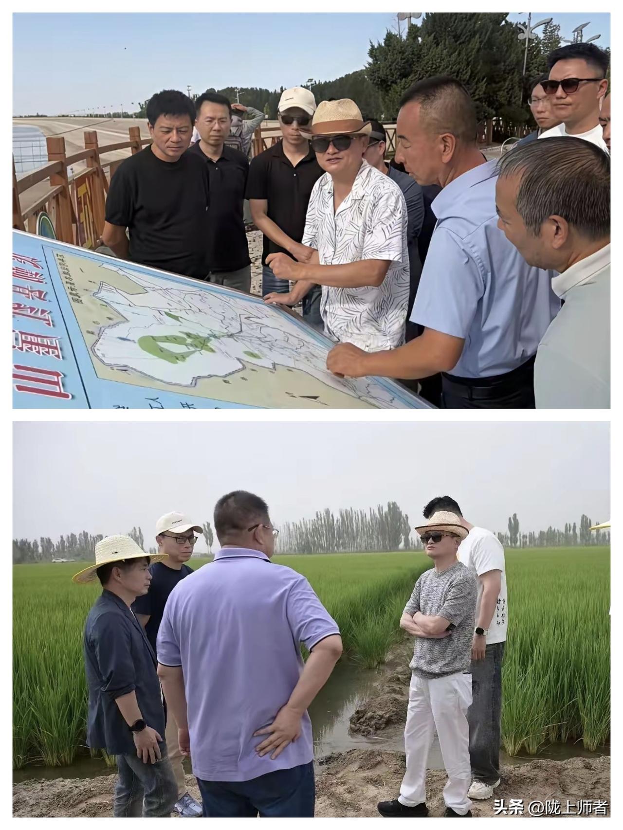 阿里巴巴创始人马云戴着墨镜身着一身休闲装低调开启西北长线调研，先后到访甘肃民勤、
