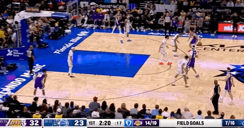 肯纳德投进三分，肯纳德投进三分！！ 湖人vs魔术