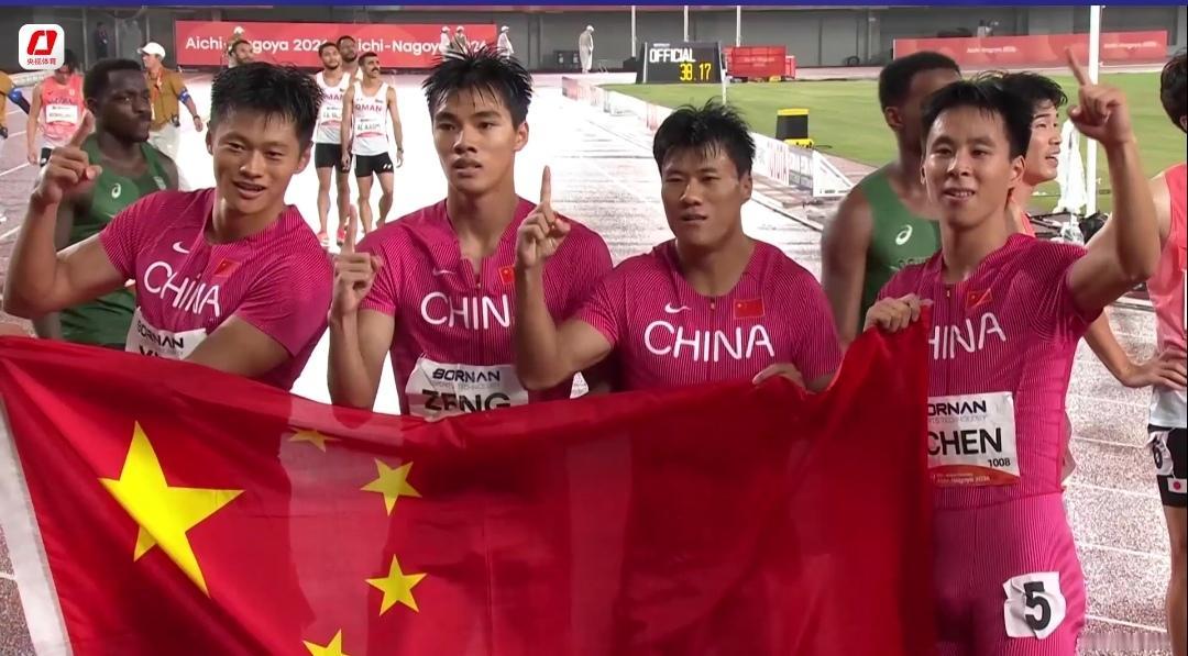 亚运会：🇨🇳中国田径队成功卫冕男子4x100米接力决赛冠军！
今天是亚运会田