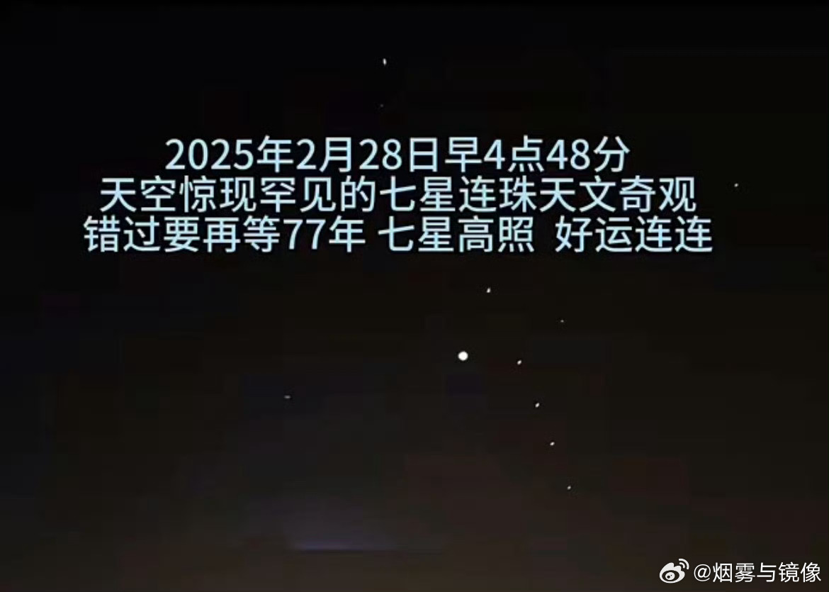 七星连珠 哇！好直观、好明显的七星连珠 