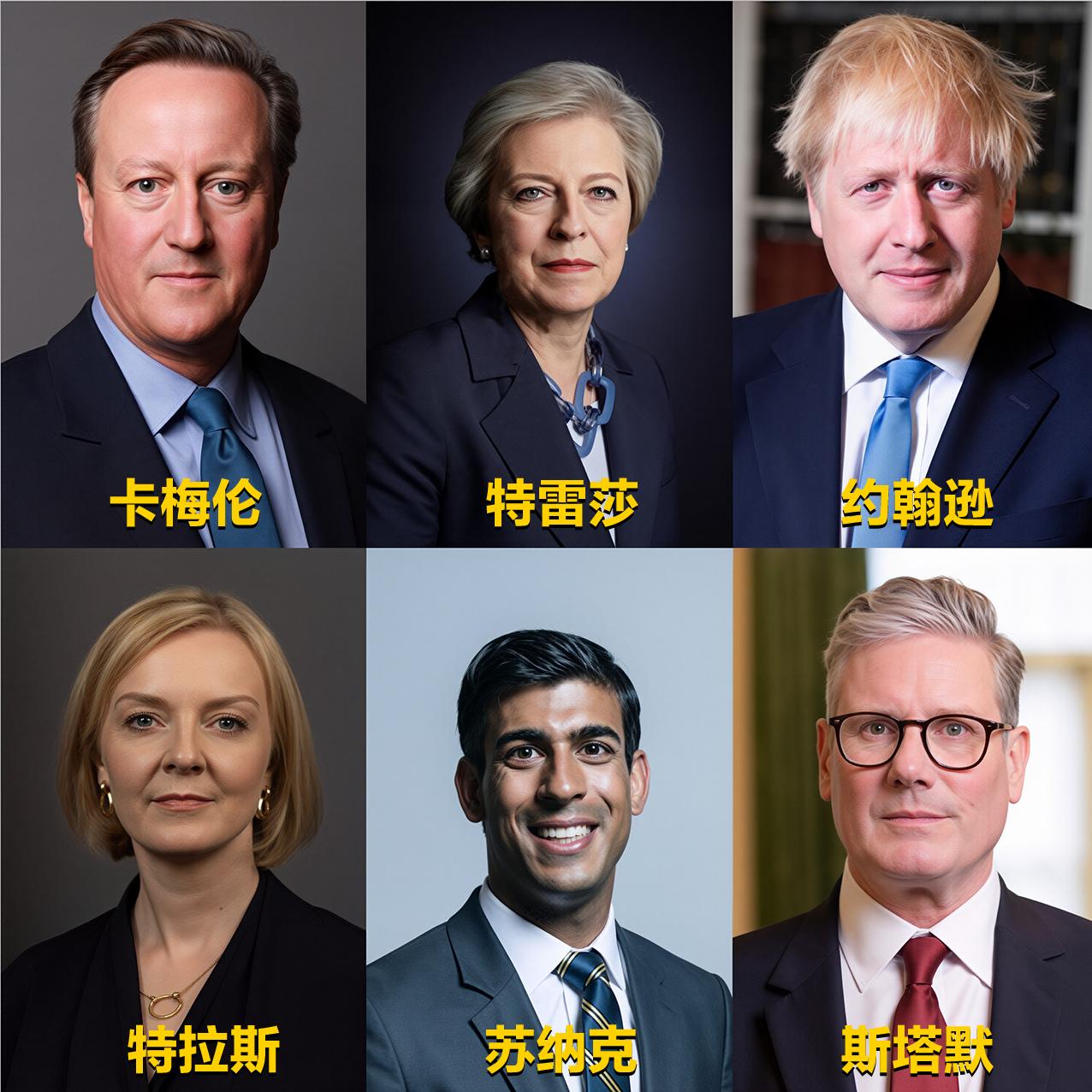 自2015年以来的英国首相及其执政时长：

戴维·卡梅伦 —— 429天
特雷莎