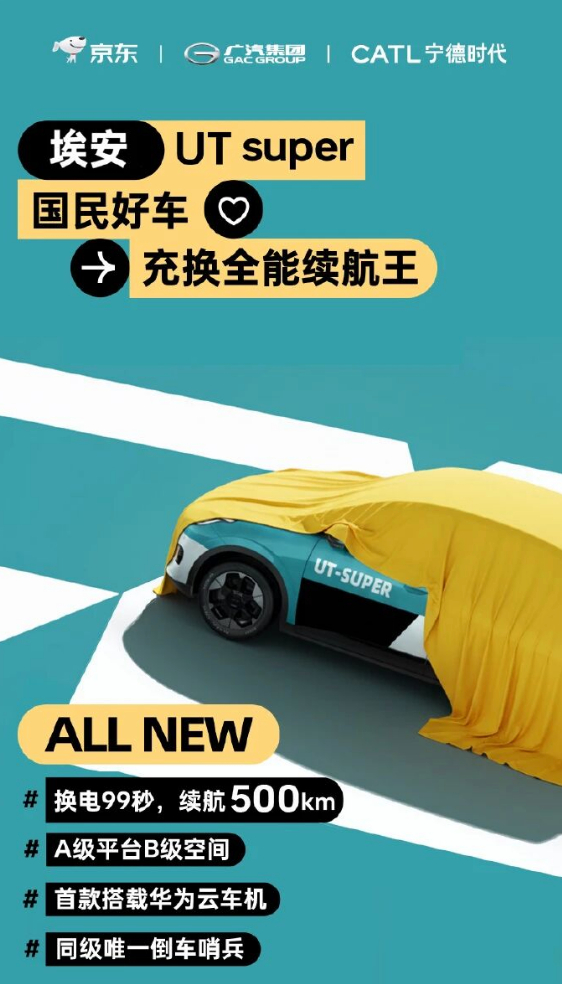 【京东汽车正式命名为埃安UTsuper】京东汽车命名为埃安UTsuper 今日据