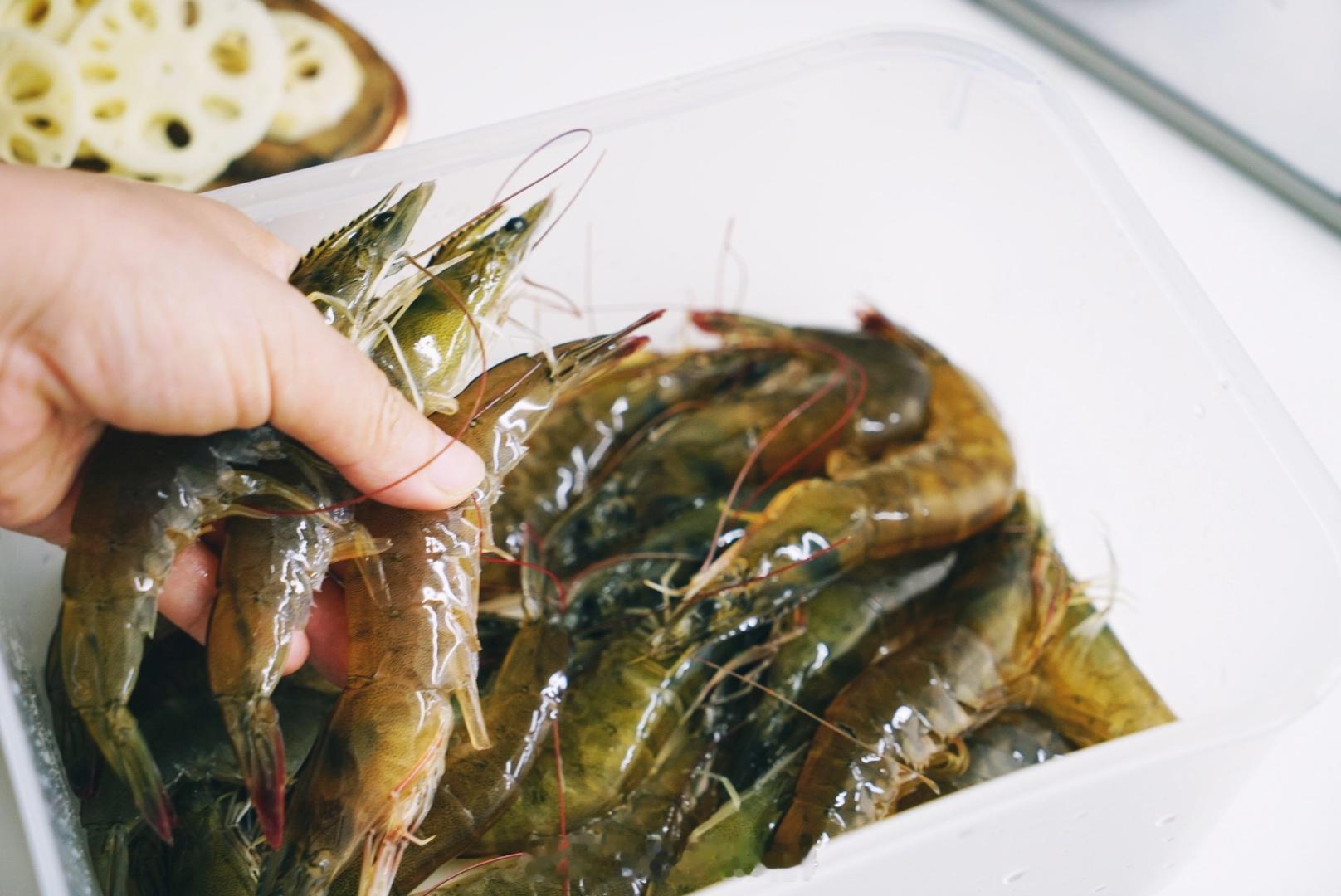 🦐干锅虾蒜蓉空心菜#乐趣厨房食谱# ​​​