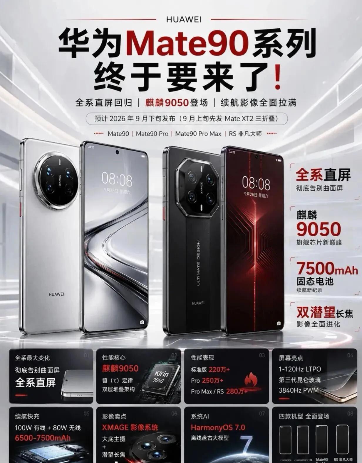 贴膜难、误触多、维修贵：曲面屏这些年的账，Mate90 用直屏一次还清
老周前几