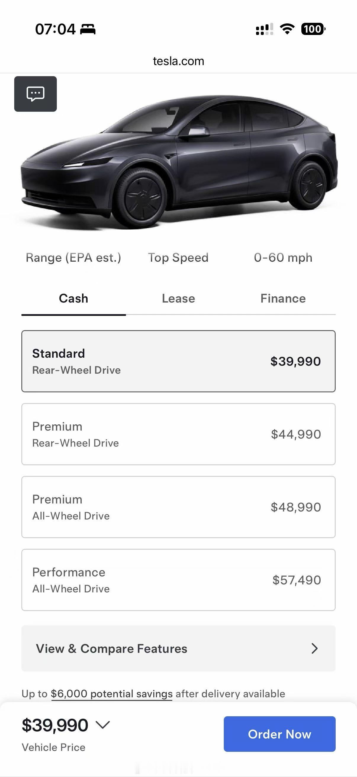 传说中的廉价版Model Y，终于放出了核心定价——3.999万美元。对比此前在