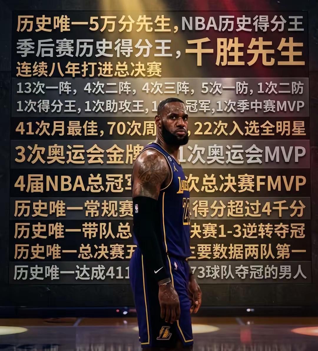 明天是勒布朗·詹姆斯最后一场比赛。23年坚守，每日刻苦训练。他是联盟历史上最伟大