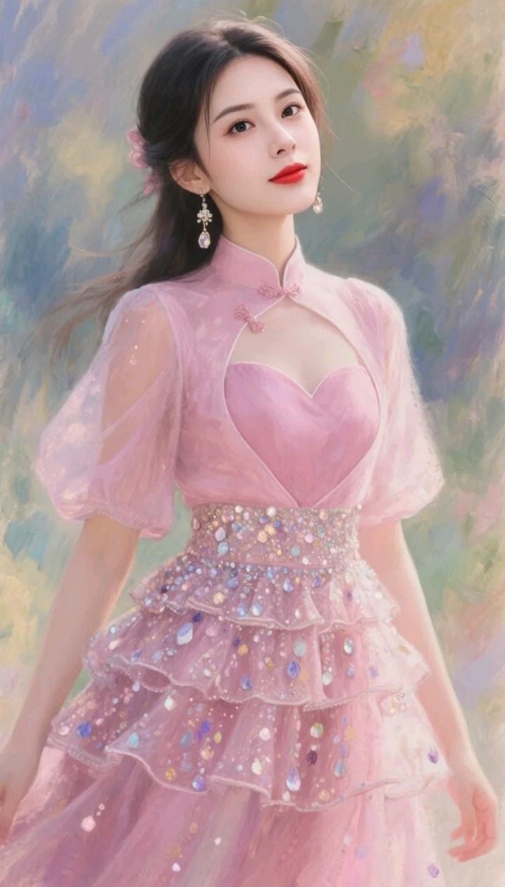 梦幻粉裙仙女，心形的浪漫，闪耀的梦幻。性格会决定人生吗 温柔粉裙少女 粉粉公主裙