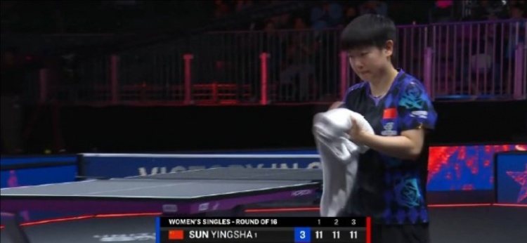 孙颖莎3比0梅谢芙，晋级2026WTT美国大满贯女单八强